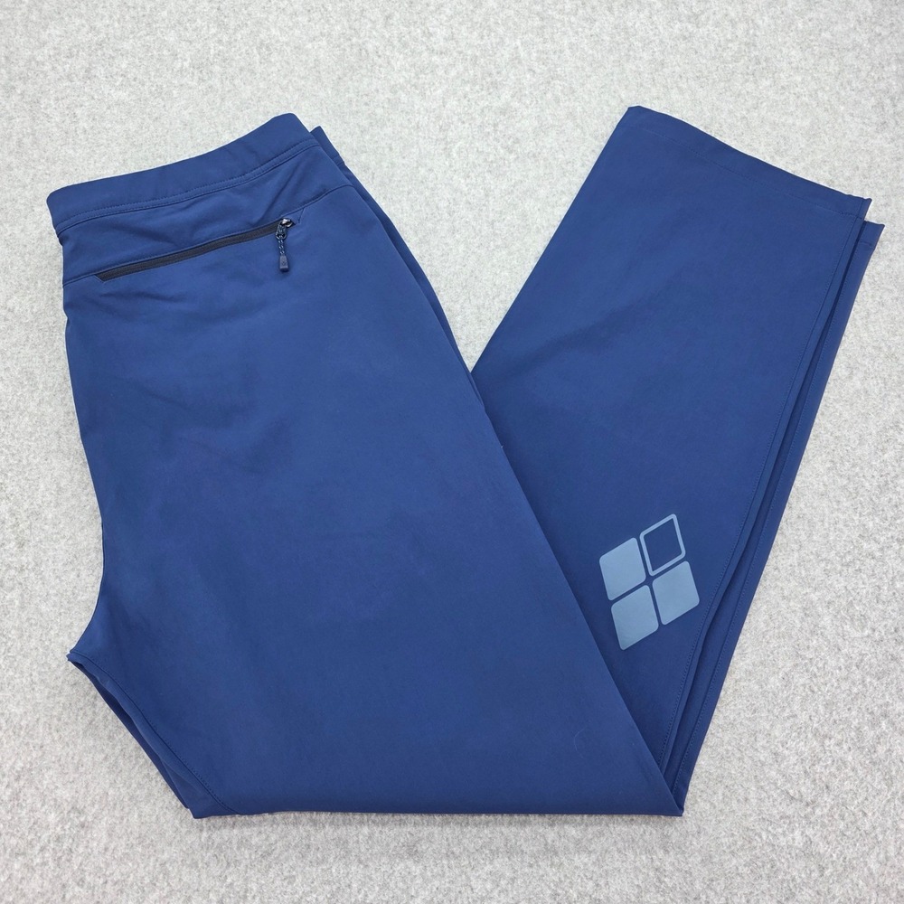 Montbell Men's Hiking Outdoor Pants Blue Size Large‎ Zip Pockets Lightweight